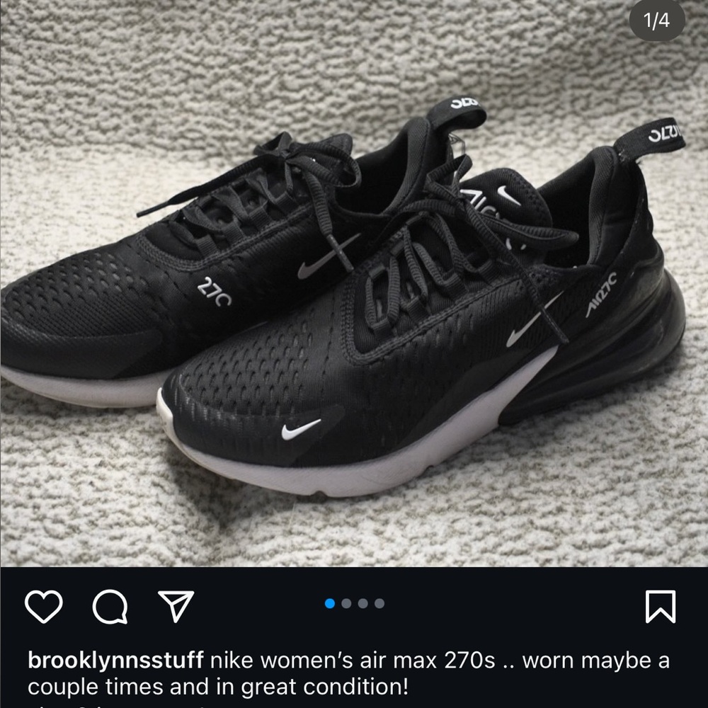nike women’s air max 270s! size 9.
